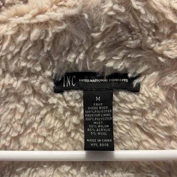 Women's Beige Faux Shearling Jacket - Picture 2 of 3